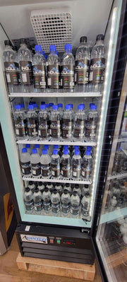 (Cooler) 21 5/8” Black Swing Glass Door Merchandiser Refrigerator with LED Lighting